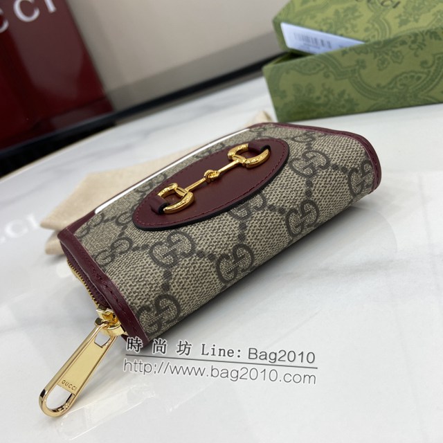 Gucci專櫃古馳最新款Horsebit1955系列拉鏈短夾錢夾卡包卡夾 jh2185型號：658549